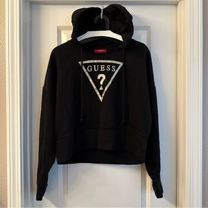 Guess Women’s Large Logo Rhinestoned Hoodie